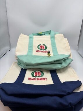 99 Ranch Market, mini totes. Dark blue or light blue. Please specify what color.
